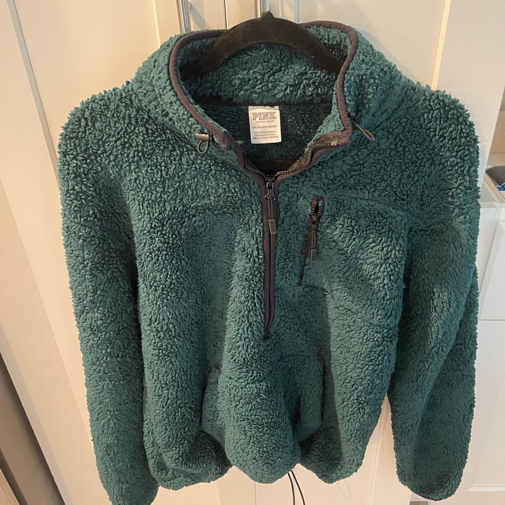 Victoria secret pink teddy green jacket